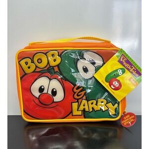 Kids Veggie Tales Bible Cover Bob and Larry Full Zip Case NWT